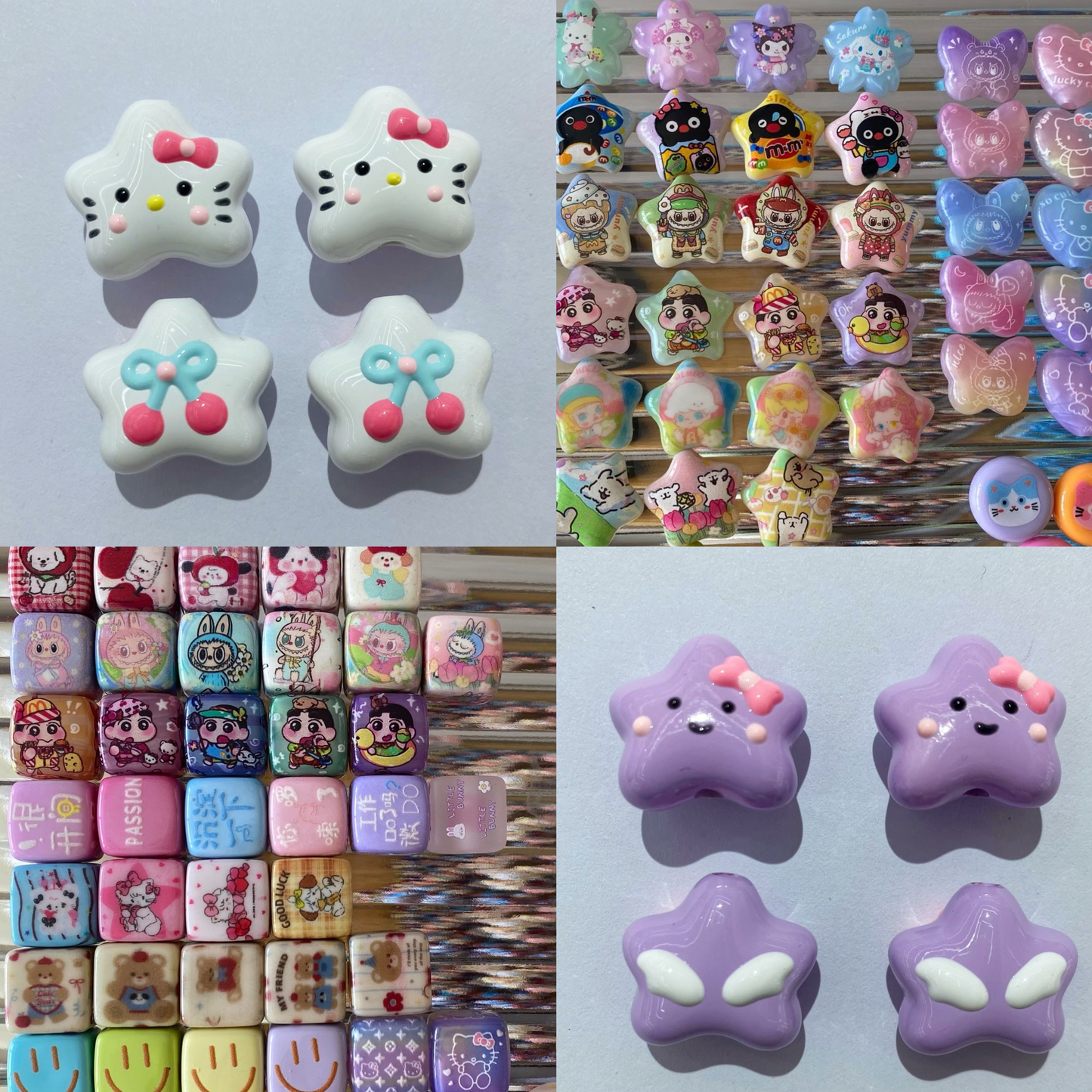 open in Live— Unique-shaped A acrylic Beads