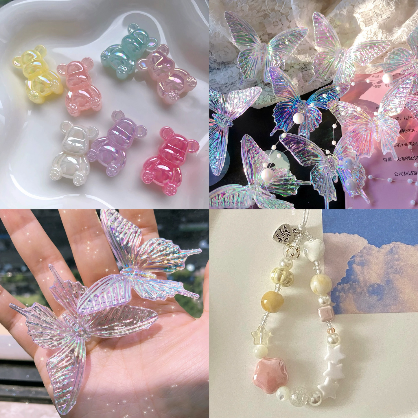 open in Live— Unique-shaped A acrylic Beads